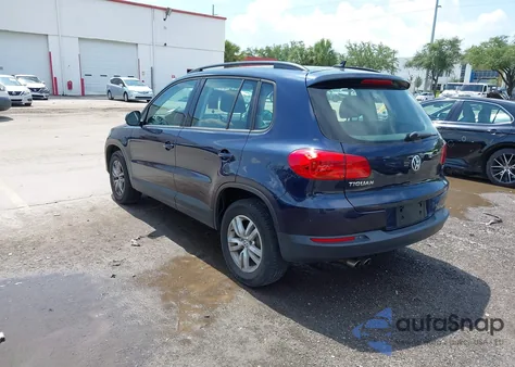 2016 Volkswagen Tiguan S из США, поврежденный, VIN WVGAV7AX7GW599475